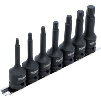 BGS Schraubenausdreher-Satz | Antrieb Innenvierkant 12,5 mm (1/2") | für defekten Innensechskant 4 - 12 mm | 7-tlg.
