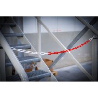 BGS DIY Absperrkette | Rot-Weiß | Kunststoff | 5 m