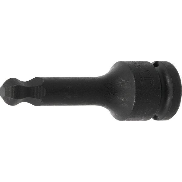 BGS Kraft-Bit-Einsatz | Länge 75 mm | Antrieb Innenvierkant 12,5 mm (1/2") | Innensechskant mit Kugelkopf 10 mm
