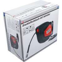 BGS Druckluftschlauch mit Aufroller | automatisch | 10 m + 1,5 m