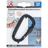 BGS Karabinerhaken | D-Form | mit Schraubsicherung
