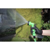 BGS Wasserschlauch | Textil | flexibel | mit Garten-Handbrause mit 7 Funktionen | 3 - 10 m