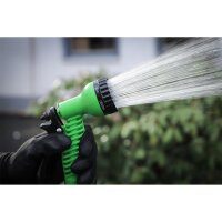 BGS Wasserschlauch | Textil | flexibel | mit Garten-Handbrause mit 7 Funktionen | 3 - 10 m