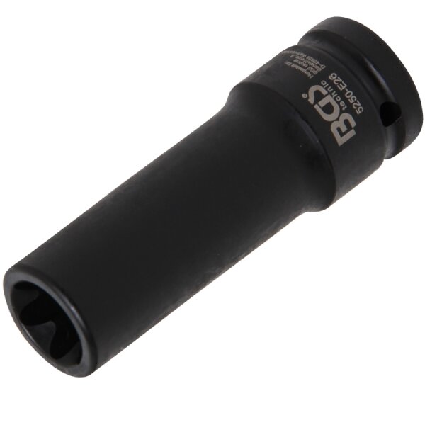 BGS Kraft-Steckschlüssel-Einsatz E-Profil, tief | Antrieb Innenvierkant 20 mm (3/4") | SW E26 mm