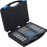 BGS Steckschlüssel-Einsatz-Satz, Sechskant extra lang Antrieb Außensechskant 6,3 mm (1/4") für Bohrmaschinen SW 5,5 - 19 mm  15-tlg.