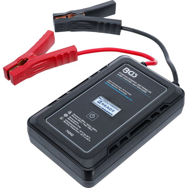 BGS Starthilfegerät | Batterielos | mit Ultra-Kondensator Technologie | 12 V / 800 A / 1600 A