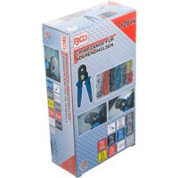 BGS Crimpzange für Aderendhülsen 0,25 - 10 mm² | mit Aderendhülsen-Sortiment 0,5 - 10 mm²