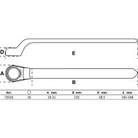 BGS VDE-Einringschlüssel | tief gekröpft | SW 10mm