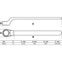 BGS VDE-Einringschlüssel | tief gekröpft | SW 11mm