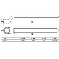 BGS VDE-Einringschlüssel | tief gekröpft | SW 12mm