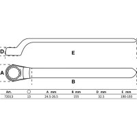 BGS VDE-Einringschlüssel | tief gekröpft | SW 13mm
