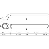 BGS VDE-Einringschlüssel | tief gekröpft | SW 21mm