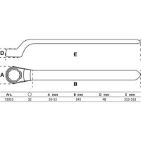 BGS VDE-Einringschlüssel | tief gekröpft | SW 32mm