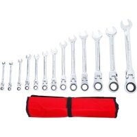 BGS DIY Ratschenring-Maulschlüssel-Satz | flexible Köpfe | SW 8 - 32 mm | 13-tlg.