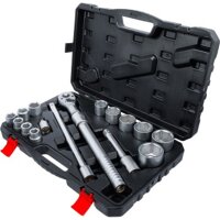 BGS DIY Steckschlüssel-Satz | mit Umschaltknarre, ausziehbar | Antrieb 20 mm (3/4") | SW 19 - 50 mm | 16-tlg.