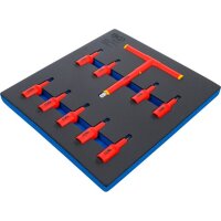 BGS Werkstattwageneinlage 2/3: VDE-Bit-Einsatz-Satz | Antrieb Innenvierkant 12,5 mm (1/2") | T-Profil (für Torx) T20 - T55 | 10-tlg.