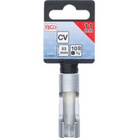 BGS Spezial-Steckschlüssel-Einsatz, geschlitzt | Antrieb Innenvierkant 10 mm (3/8") | SW 11 mm