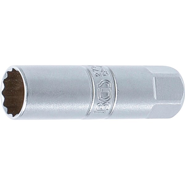BGS Zündkerzen-Einsatz Zwölfkant | Antrieb Innenvierkant 10 mm (3/8") | SW 14 mm