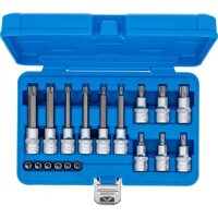 BGS Bit-Einsatz-Satz | Antrieb Innenvierkant 6,3 mm (1/4") / 12,5 mm (1/2") | T-Profil (für Torx) | 18-tlg.