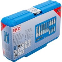 BGS Bit-Einsatz-Satz | Antrieb Innenvierkant 6,3 mm (1/4") / 12,5 mm (1/2") | Innenvielzahn (für XZN) | 18-tlg.