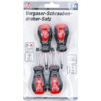 BGS DIY Vergaser-Schraubendreher-Satz | Schlitz / Kreuzschlitz PZ | Klingenlänge 40 mm | 4-tlg.