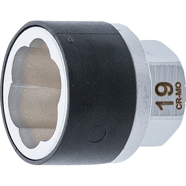BGS Spiral-Profil-Steckschlüssel-Einsatz / Schraubenausdreher | Antrieb Außensechskant 19 mm | SW 19 mm