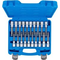 BGS Bit-Einsatz-Satz | Antrieb Innenvierkant 12,5 mm (1/2") | Innensechskant, T-Profil (für Torx), Innenvielzahn (für XZN) mit Kugelkopf | 20-tlg.