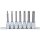 BGS Bit-Einsatz-Satz | Antrieb Innenvierkant 12,5 mm (1/2") | Innenvielzahn (für XZN) M5 - M14 | 7-tlg.