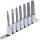 BGS Bit-Einsatz-Satz | Antrieb Innenvierkant 12,5 mm (1/2") | Innenvielzahn (für XZN) M5 - M14 | 7-tlg.