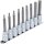 BGS Bit-Einsatz-Satz | Antrieb Innenvierkant 12,5 mm (1/2") | T-Profil (für Torx) | 9-tlg.
