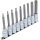 BGS Bit-Einsatz-Satz | Antrieb Innenvierkant 12,5 mm (1/2") | T-Profil (für Torx) mit Bohrung | 9-tlg.