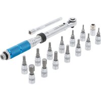 BGS Drehmomentschlüssel-Satz | Abtrieb Außenvierkant 6,3 mm (1/4") | 3 - 24 Nm | 16-tlg.