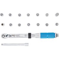 BGS Drehmomentschlüssel-Satz | Abtrieb Außenvierkant 6,3 mm (1/4") | 3 - 24 Nm | 16-tlg.