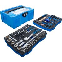 BGS Steckschlüssel- und Hammer-, Zangen-, Schraubendreher-Satz | 6,3 mm (1/4") / 12,5 mm (1/2") | BGS systainer® | 77-tlg.