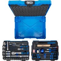 BGS Steckschlüssel- und Hammer-, Zangen-, Schraubendreher-Satz | 6,3 mm (1/4") / 12,5 mm (1/2") | BGS systainer® | 77-tlg.
