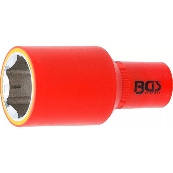 BGS VDE-Steckschlüssel-Einsatz Sechskant | Antrieb Innenvierkant 12,5 mm (1/2") | SW 30 mm