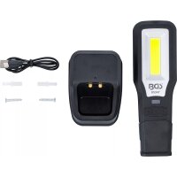 BGS COB-LED Arbeits-Leuchte | klappbar | mit Ladestation