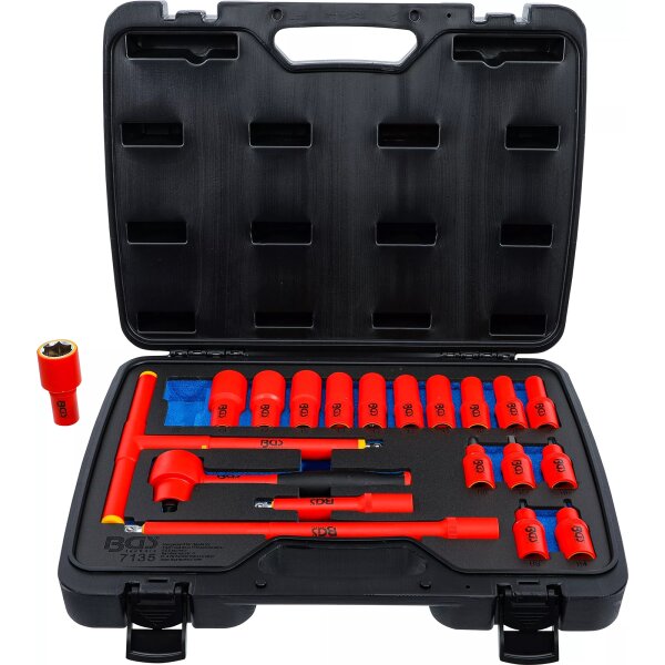 BGS VDE-Steckschlüssel- und Bit-Einsatz-Satz | Antrieb 10 mm (3/8") | 20-tlg.