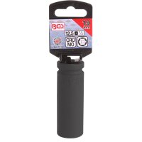 BGS Kraft-Steckschlüssel-Einsatz Sechskant, tief | Antrieb Innenvierkant 12,5 mm (1/2") | SW 19 mm
