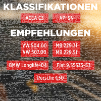 1L TECPO 5W-30 LONGLIFE PLUS MOTORÖL für VW 504.00 507.00 MB 229.31 229.51 BMW LL-04 C30