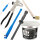 TECPO Reifenmontagepaste weiß 5 kg + Pinsel + Auswuchtzange + Einziehwerkzeug + Schaber