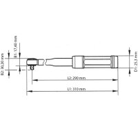 TECPO Drehmomentschlüssel 3/8" 10-60 NM Ratsche