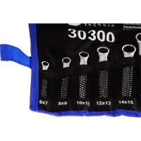 BGS Doppel-Ringschlüssel-Satz | extra flach | SW 6 - 22 mm | 8-tlg.