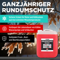 TECPO Kühlerfrostschutz AG12+ rosa (-40 C°) 10L + STEEL SEAL® Dichtmittel 473 ml