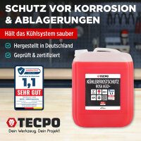 TECPO Kühlerfrostschutz AG12+ rosa (-40 C°) 10L + STEEL SEAL® Dichtmittel 473 ml