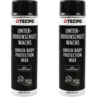 2x TECPO Unterbodenschutz Wachs schwarz, 500 ml