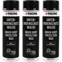 3x TECPO Unterbodenschutz Wachs schwarz, 500 ml