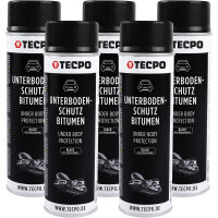 5x TECPO Unterbodenschutz Bitumen schwarz, 500 ml