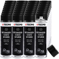 36x TECPO Unterbodenschutz Bitumen schwarz, 500 ml