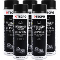 5x TECPO Unterbodenschutz überlackierbar schwarz,...